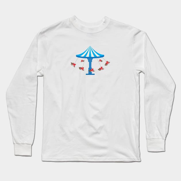 Carousel flying sheep Long Sleeve T-Shirt by ayelandco